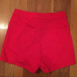 Shorts - Red high-waisted shorts Shorts - Red high-waisted shorts